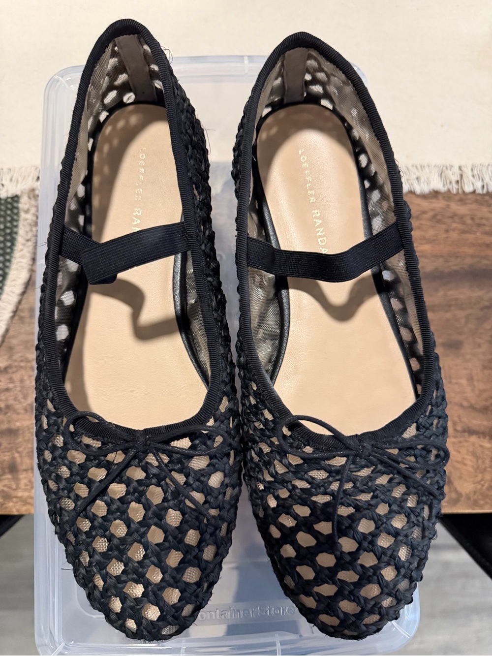 Woven Black Ballet Flats - Loeffler Randall